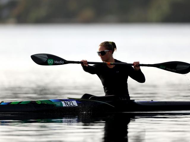 Lucy Matehaere trains at Lake Pupuke in Auckland ahead of yesterday’s Olympic team announcement....