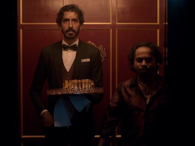 From left, Dev Patel is Kid and Pitobash is Alphonso in "Monkey Man", directed by Dev Patel....