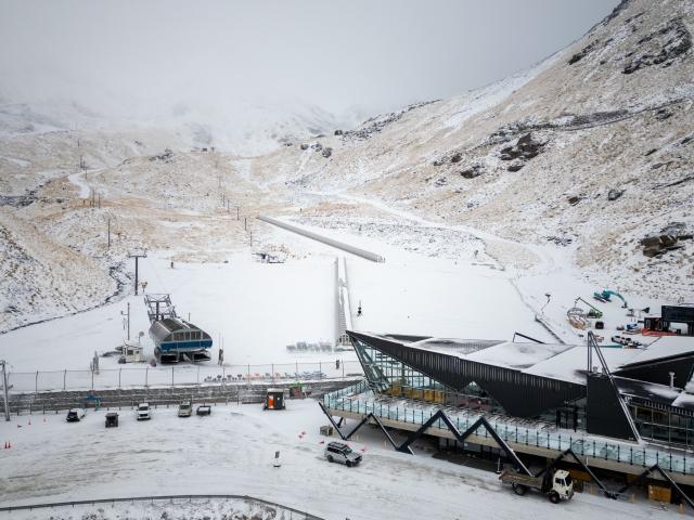 Snow covered much of the Remarkables snowfield yesterday. PHOTOS: NZSKI