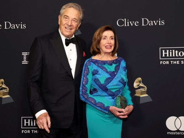 Paul and Nancy Pelosi attend the pre-Grammy gala in Beverly Hills, California, in February. Photo...