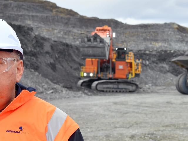 Shane Jones officiated at the opening of Macraes' new electric shovel last month. PHOTO: STEPHEN...