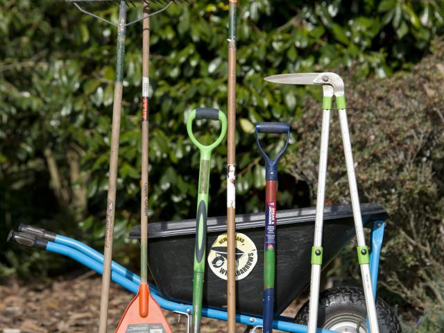 The essential  garden tool kit for the home garden. PHOTO: GERARD O'BRIEN 