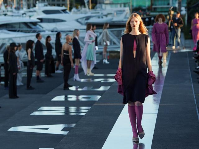 A model walks the runway during the Zambesi show at last year's New Zealand Fashion Week. Photo:...