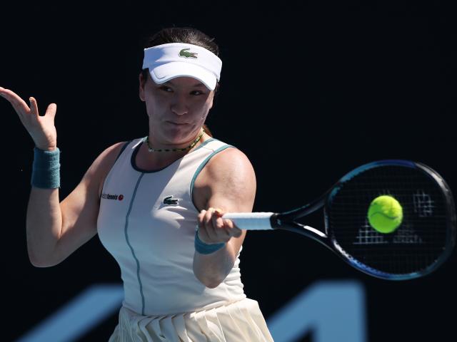 Lulu Sun in action at the Australian Open earlier this year. Photo: Getty Images