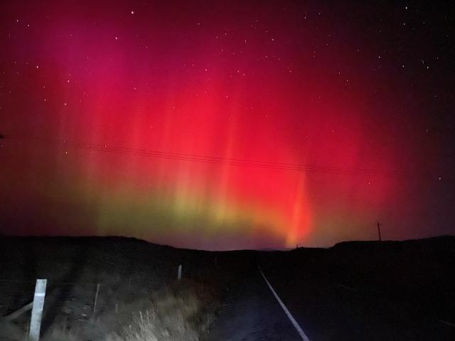 A view of the Aurora Australis near Macraes las night. Photo: Sam Paddon 