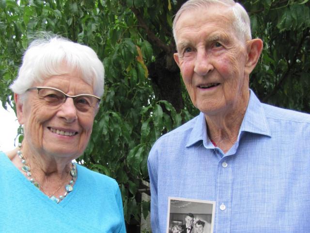 Jack Alabaster and wife Shirley celebrating their 65th wedding anniversary in Alexandra in 2018....