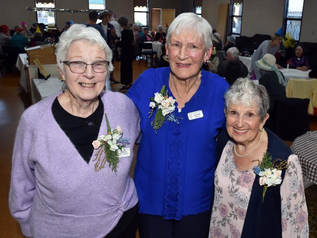 Dunedin South Ladies Probus members (from left) Gay Dungey, Diane Paull and Connie Watson were...