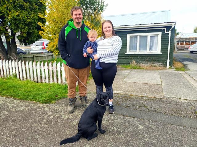 Enjoying their new lives in Invercargill are Sam Rose, Kylee Roets and baby Noah, 8 months. PHOTO...