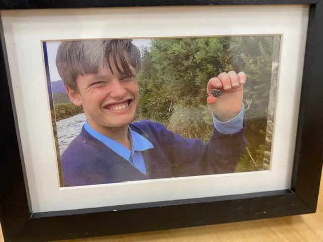 One of the photos Sincere Standtrue's family have put on display at the inquest in Greymouth....