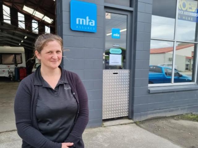 MV Motors owner Bronwyn Finch said the flood was devastating for her family business. Photo: RNZ 