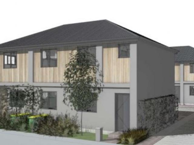 An artist’s impression of David Townshend’s two multi-unit buildings.