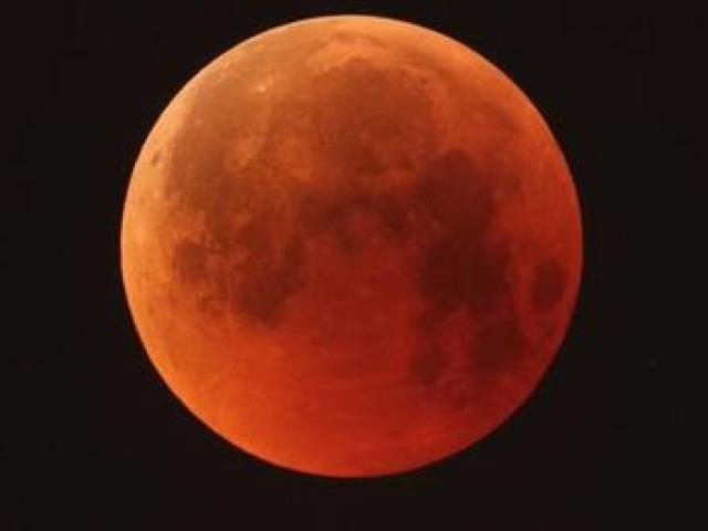 A blood moon photographed in 2022. File photo