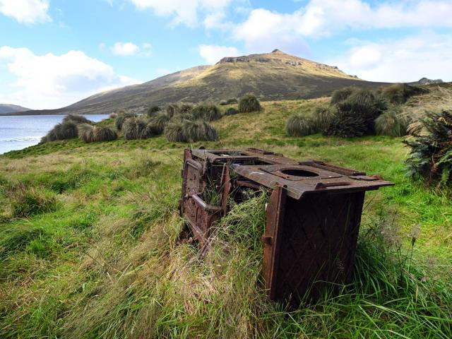 The Shacklock coal range, all that remains of the farmers’ homestead, sits above Perseverance...