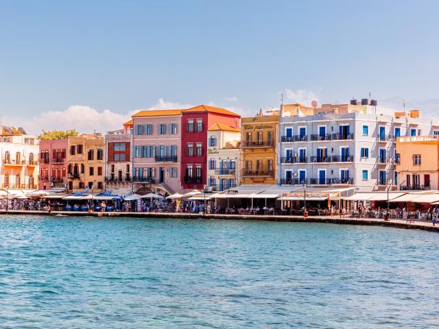 Crete’s Chania harbour on a sunny summer day. PHOTOS: GETTY IMAGES