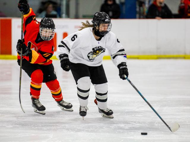 Helen Murray in action for the Ice Fernz during their 3-1 win over Belgium in Dunedin. PHOTO: KEA...