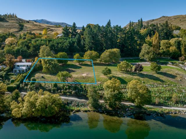 This Lake Hayes lakefront section, outlined, sold for almost $7 million at auction last week....