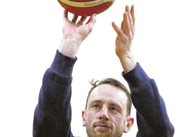 Otago Nuggets captain Darcy Knox gets in some shooting practice at the Edgar Centre earlier this...