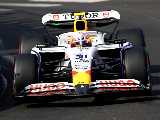 Liam Lawson on track during qualifying ahead of the F1 Grand Prix of Monaco at Circuit de Monaco....