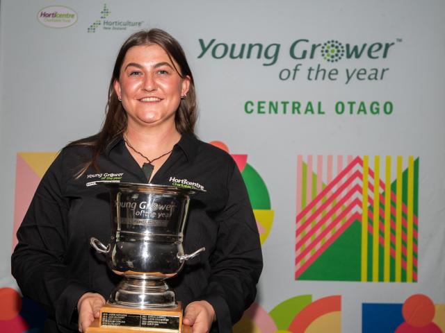 Lydia Goodman has won the Central Otago Young Grower of the year title. PHOTO: SUPPLIED