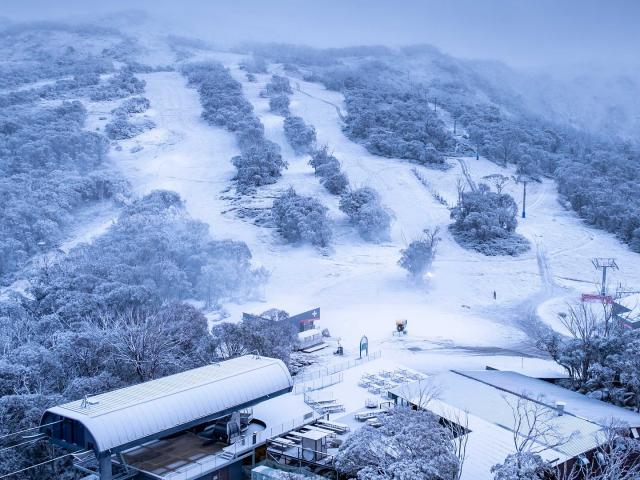 Snow at Thredbo Resort in New South Wales. Photo: Facebook/Thredbo Resort