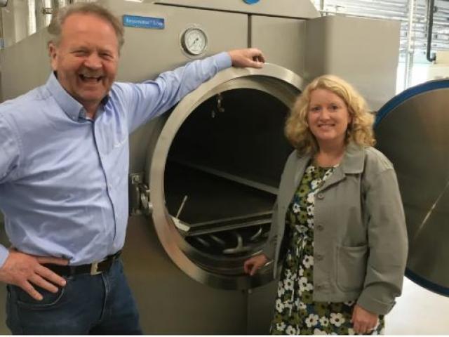 Resomation founder Sandy Sullivan and Water Cremation Aotearoa founder Deborah Richards at the...