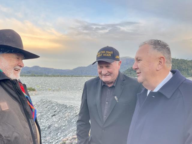 Wanganui River Rating District chairman Jon Sullivan, left, Allan Birchfield, of West Coast...