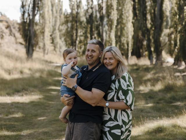 Louise Scott-Gallagher with husband Craig Gallagher and their daughter Lily in a photo taken...