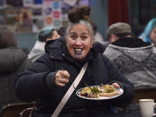 Tania Sharee Williams celebrates Matariki at the Araiteuru Marae in Dunedin yesterday. PHOTOS:...