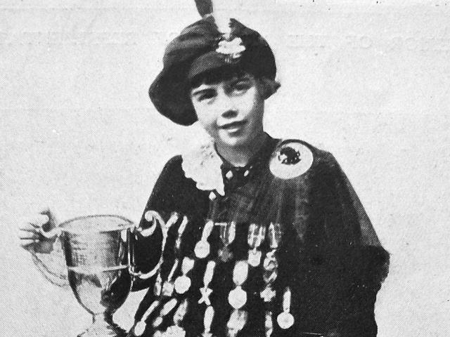 Norma Douglas, of Oamaru, winner of sword dance, Irish jig and Austin memorial cup at the Dunedin...