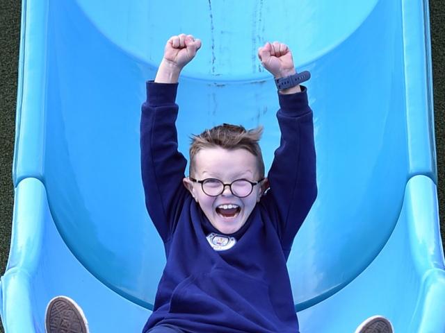 St Clair School pupil Gus Moran gives the Dunedin City Council’s newly refurbished St Clair Park,...