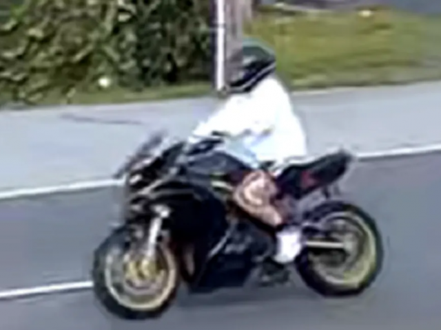 The motorcyclist police say was involved in a fatal hit and run. Photo: Supplied / Police