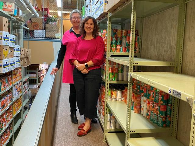 Presbyterian Support Otago social work team leader Jollene Warrington (right) and community...