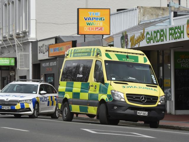 Emergency services were called to Gordon Rd, Mosgiel, this afternoon. PHOTO: GREGOR RICHARDSON