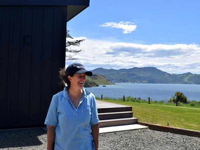 Sheep and beef farmer Paula Cross at tourist accommodation Blimeys on Roselle Farm in Portobello....