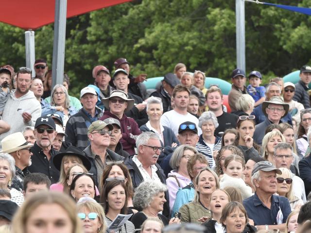 The crowd enjoys the Omakau Trots yesterday. PHOTOS: GREGOR RICHARDSON


