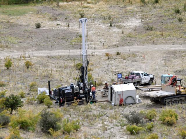 A drilling rig at Santana mine site. PHOTO: STEPHEN JAQUIERY