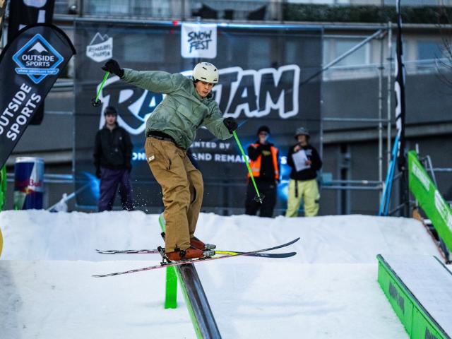 Neve Smith, a member of the Freeride World Tour Academy based at the Remarkables Ski Area,...