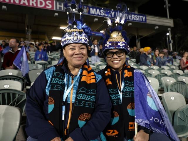 Moana Pasifika fans ahead of the team's final home game. Photo: RNZ/Coco Lance