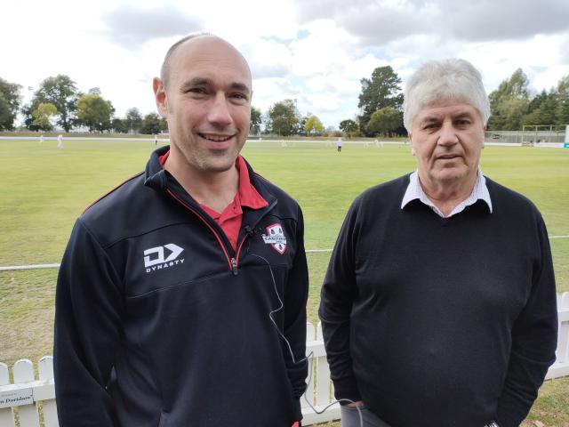 Canterbury Cricket chief executive Jeremy Curwin (left) and Canterbury Country Cricket executive...