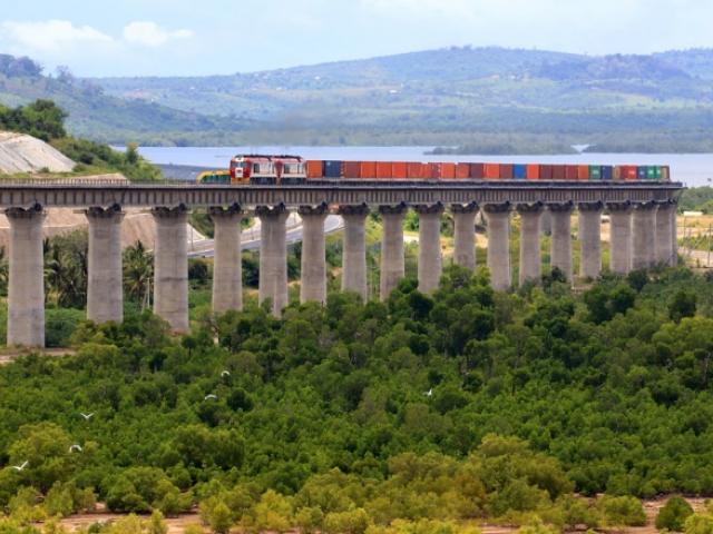 Chinese-built Mombasa-Nairobi Standard Gauge Railway, connecting Mombasa, the largest port in...