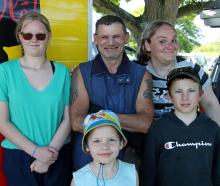 The Carline family, of Balclutha (clockwise from left) Ayla, 13, David, Jay, Tyler, 12, and Dean...