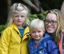 Louise, 4, and Luka, 2, Hechelmann with Sonja Bruns. PHOTOS: PETER MCINTOSH