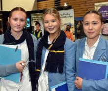 St Hilda’s Collegiate School pupils Charlotte Horrell, 16, of Waikaia, Annie Barnett, 15, of...