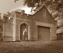 A ghostly figure stands in front of the old morgue at Dunedin’s Southern Cemetery. Inside is...