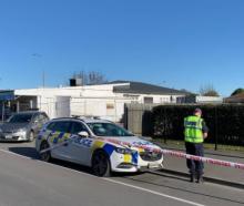 The police car which was allegedly struck by a man with a metal bar in Kaiapoi. The man was later...