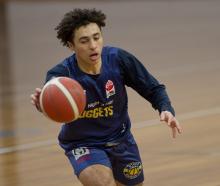 Nuggets guard Danyon Ashcroft trains with the team at the Edgar Centre in Dunedin yesterday....