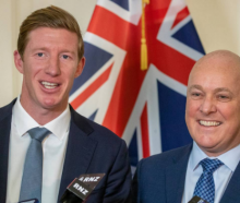 National MP for Tauranga Sam Uffindell, seen here with leader Christopher Luxon. Photo: NZ Herald