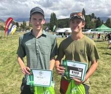 Aorangi FMG Junior Young Farmer winners (from left) James Clark and Jack Foster. PHOTO: SUPPLIED