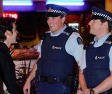 Police chat with students during Orientation Week. Photo: NZ Police via X