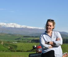 Myfanwy Alexander in better days last October when paddocks were still green at the top of the...